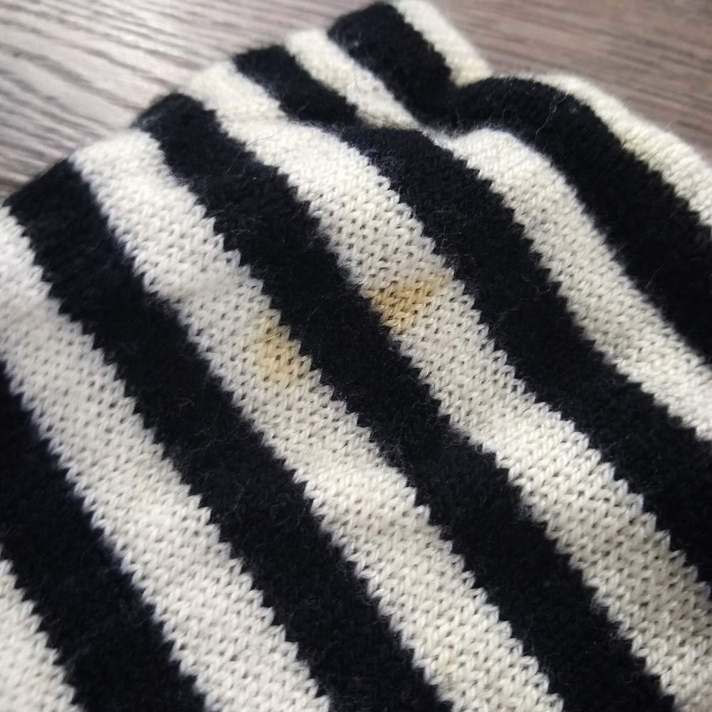 Marc by Marc Jacobs Scarf Striped Woolaine black - Picture 4 of 4